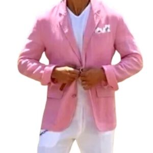 Rare!! Stunning Ralph Lauren Denim & Supply Edition Summer Pink Linen Blazer!!